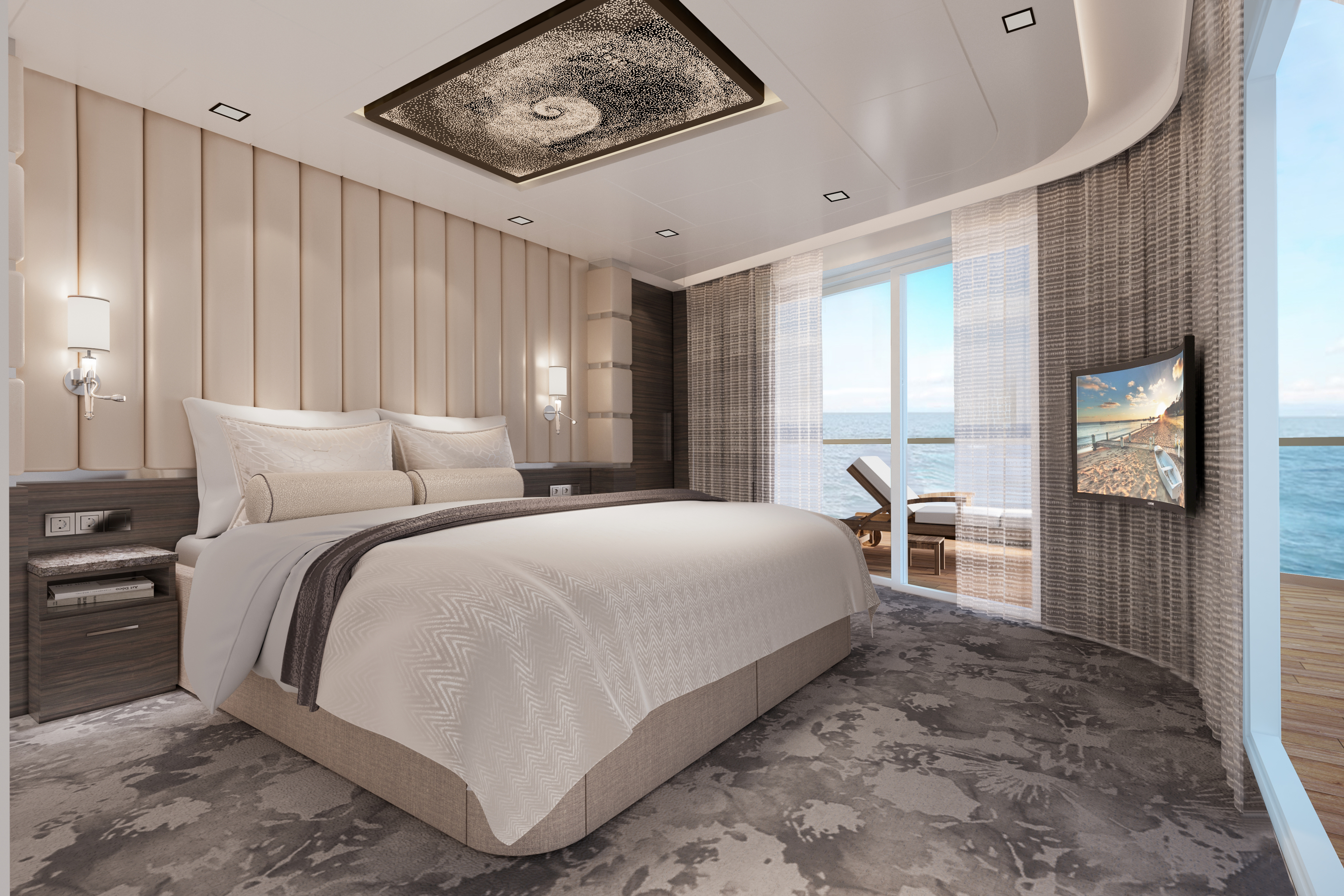 Norwegian Encore - The Haven Deluxe Owner's Suite - Bedroom