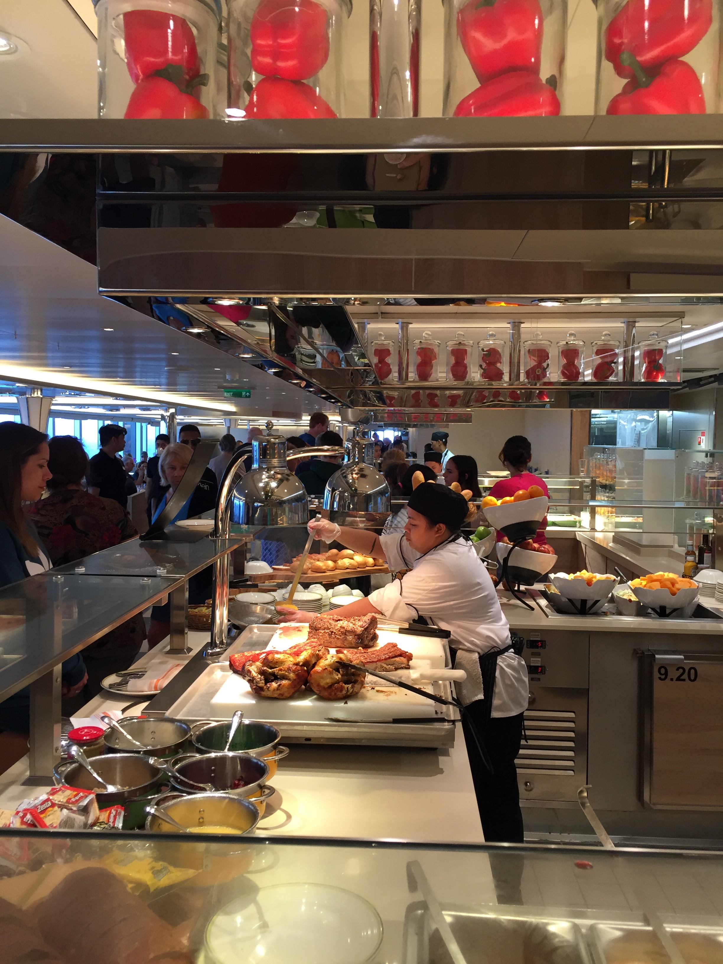 Holland America Statendam cruise ship buffet rotisserie