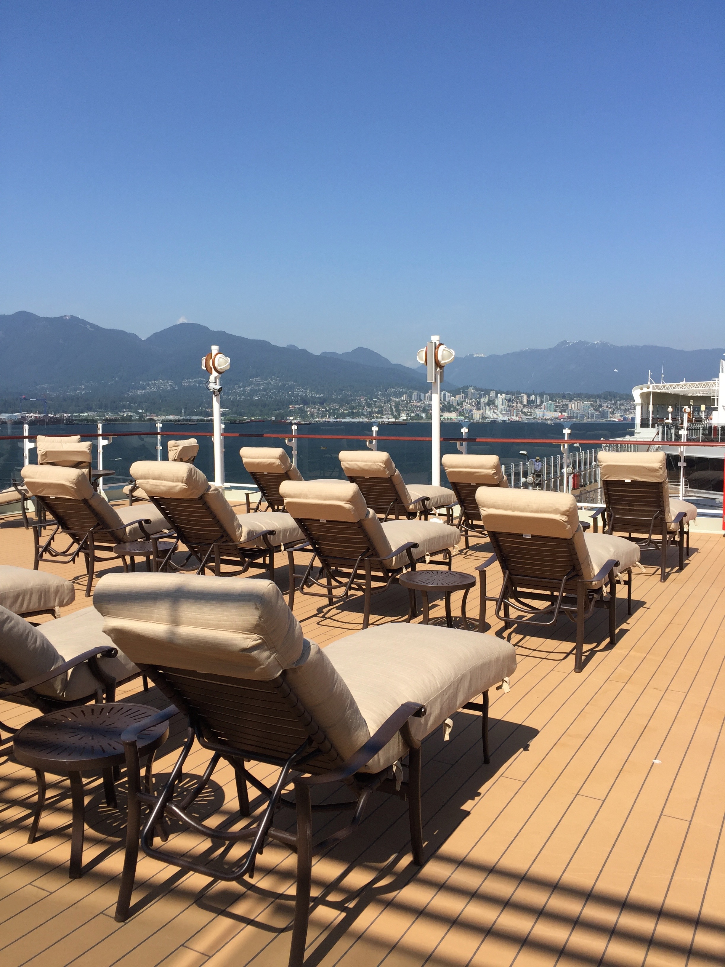 Cunard Queen Elizabeth top deck