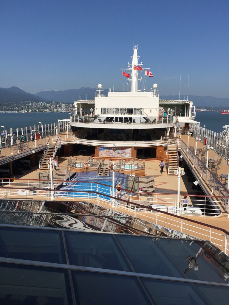 Cunard Queen Elizabeth cruising from Vancouver