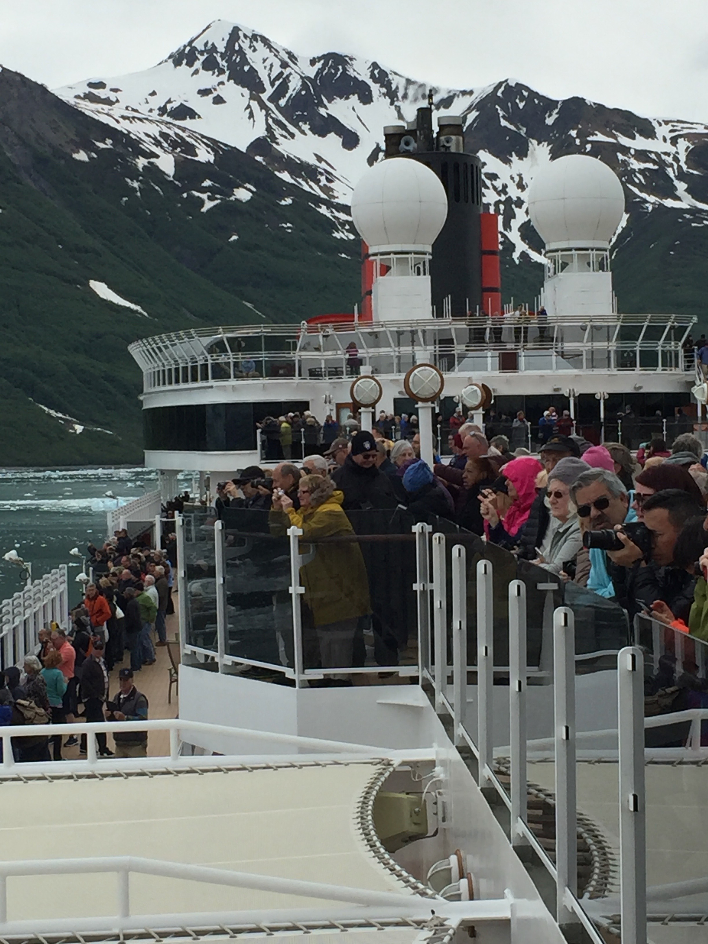 Cunard Queen Elizabeth Hubbard Glacier
