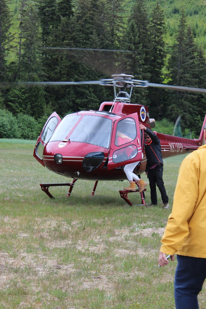 Alaska Cunard Queen Elizabeth cruise helicopter flight