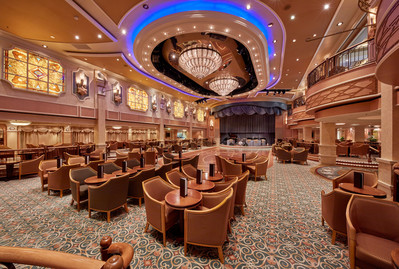 Cunard Queen Elizabeth Queens Room for tea
