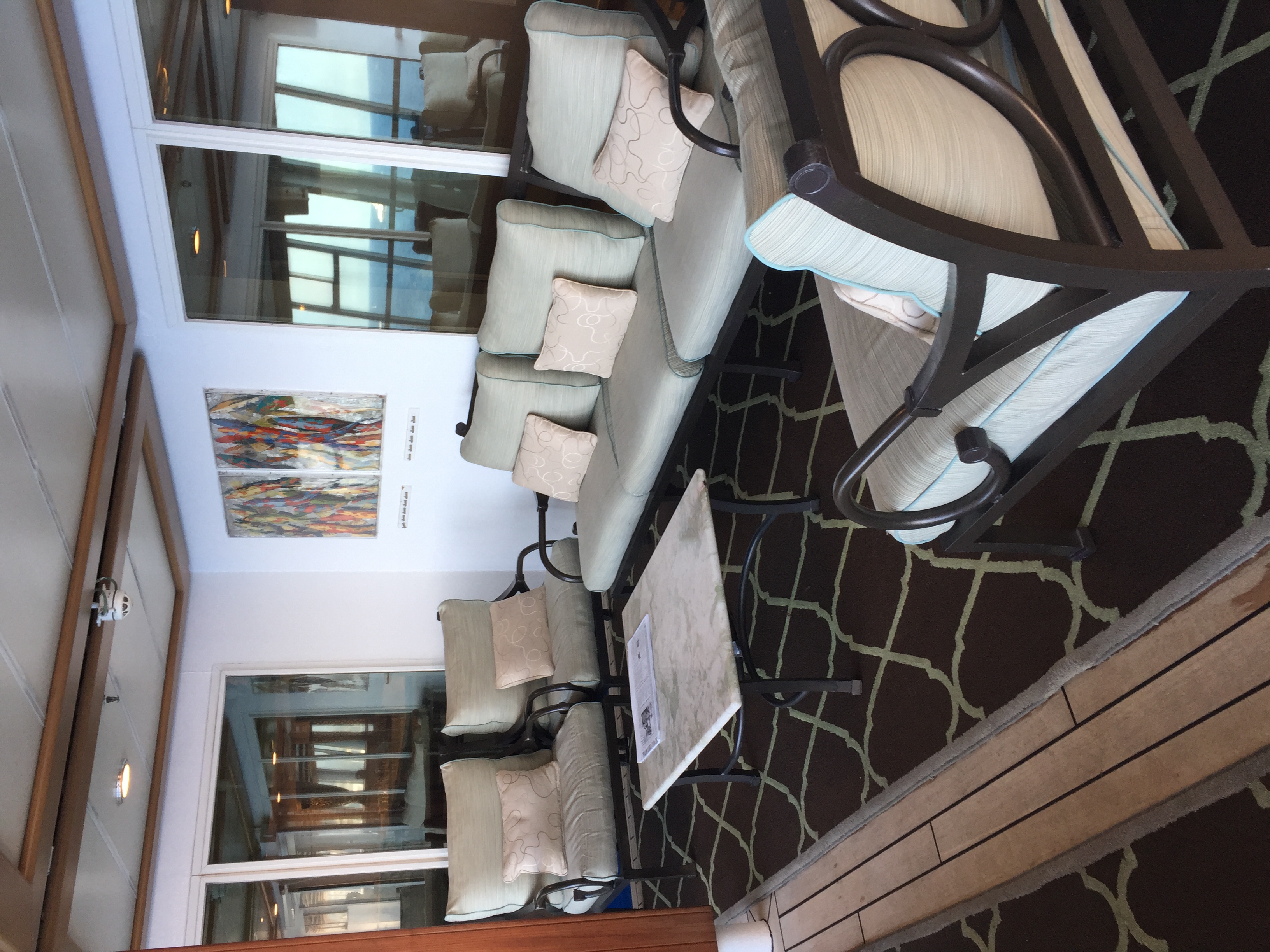 Regent Cruises Voyager pool deck reading area