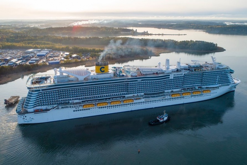 Costa cruises Smeralda Starboard Sea Trials