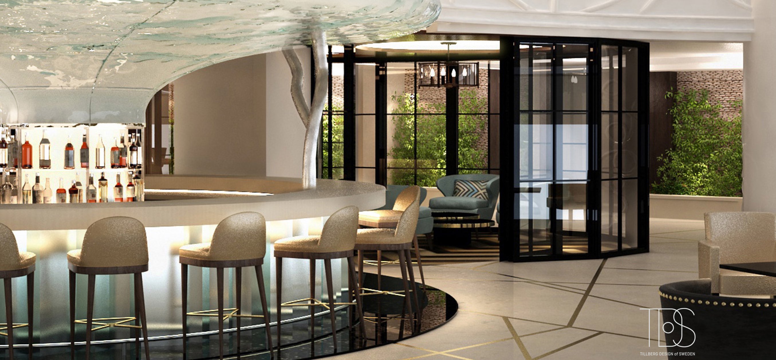 cruise ship you can live on Storylines Lounge bar