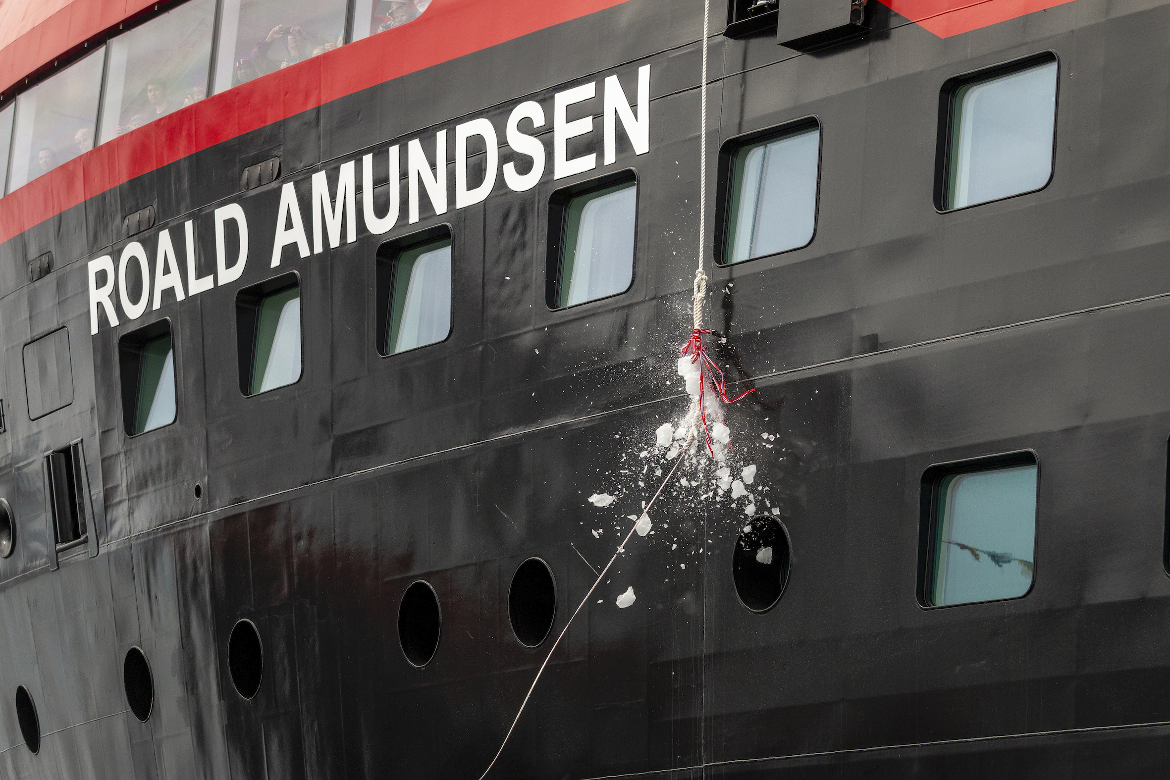 Hutigruten Cruises Roald Amundsen cruise ship Christening