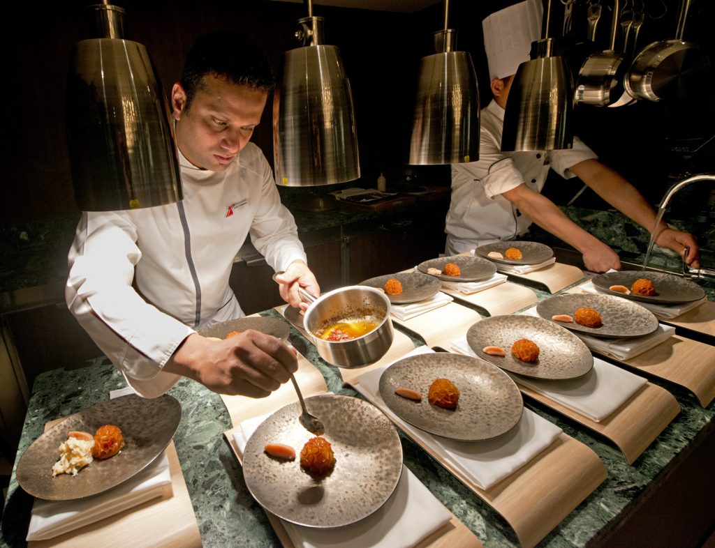 Carnival Sunrise Chef's Table preparation