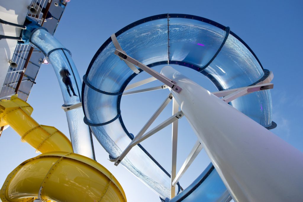 Carnival Cruises Sunrise Cruise ship waterpark waterslides