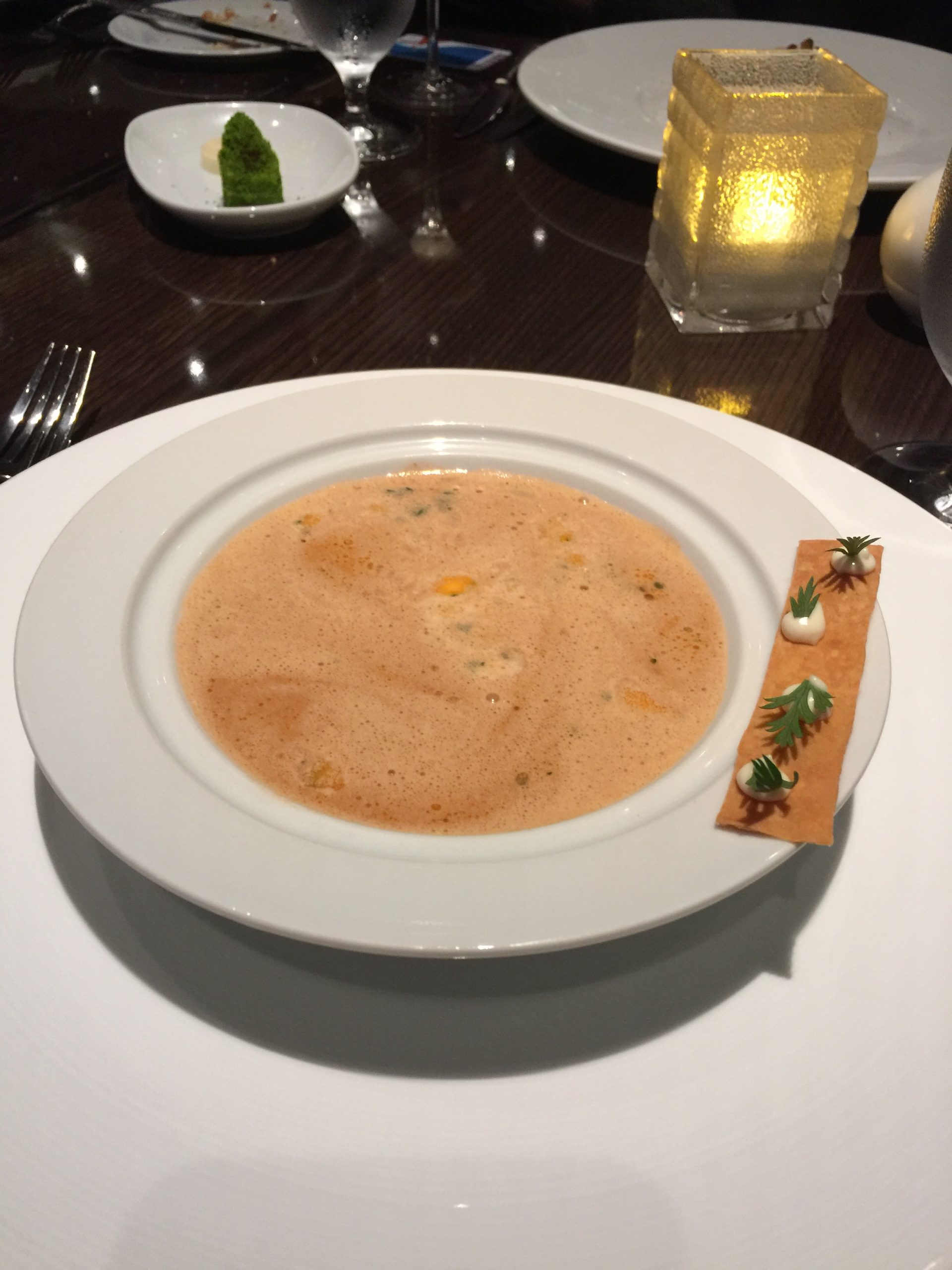 Carnival Cruises Panorama cruise ship Fahrenheit 555 Steakhouse soup