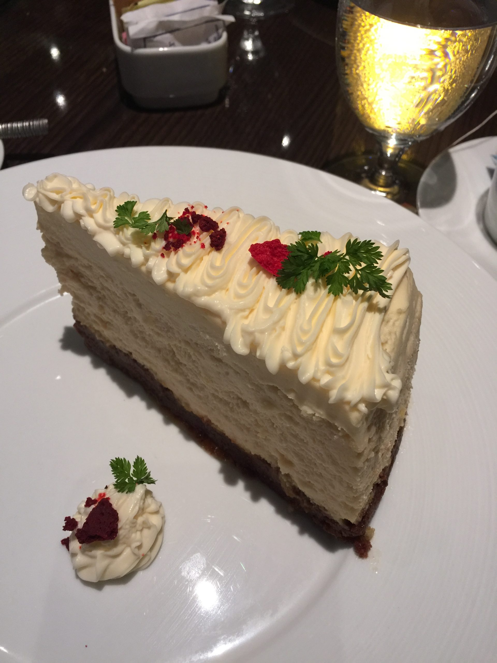 Carnival Cruises Panorama cruise ship Fahrenheit 555 Steakhouse dessert