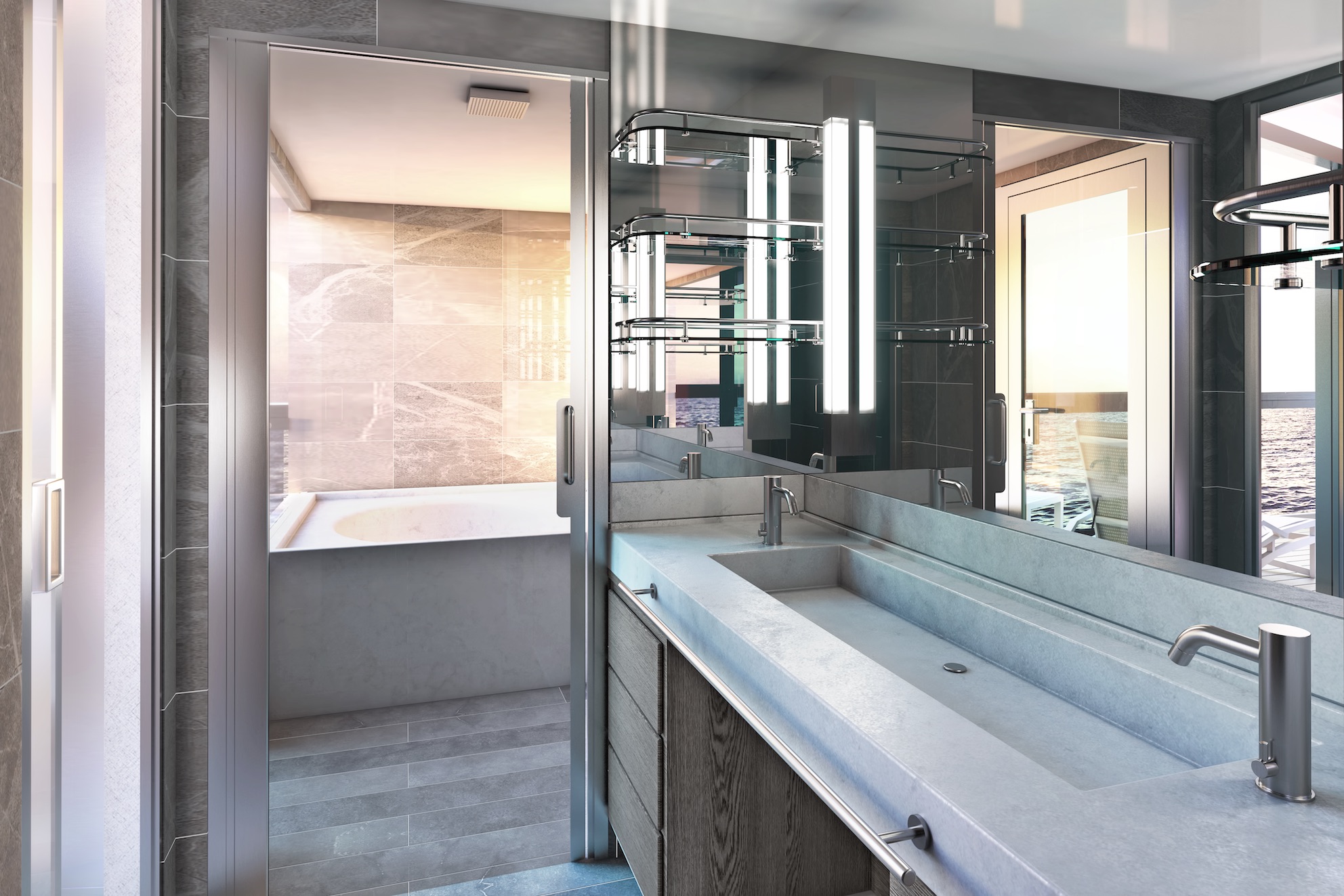 Silversea Origin cruise ship bathroom sink