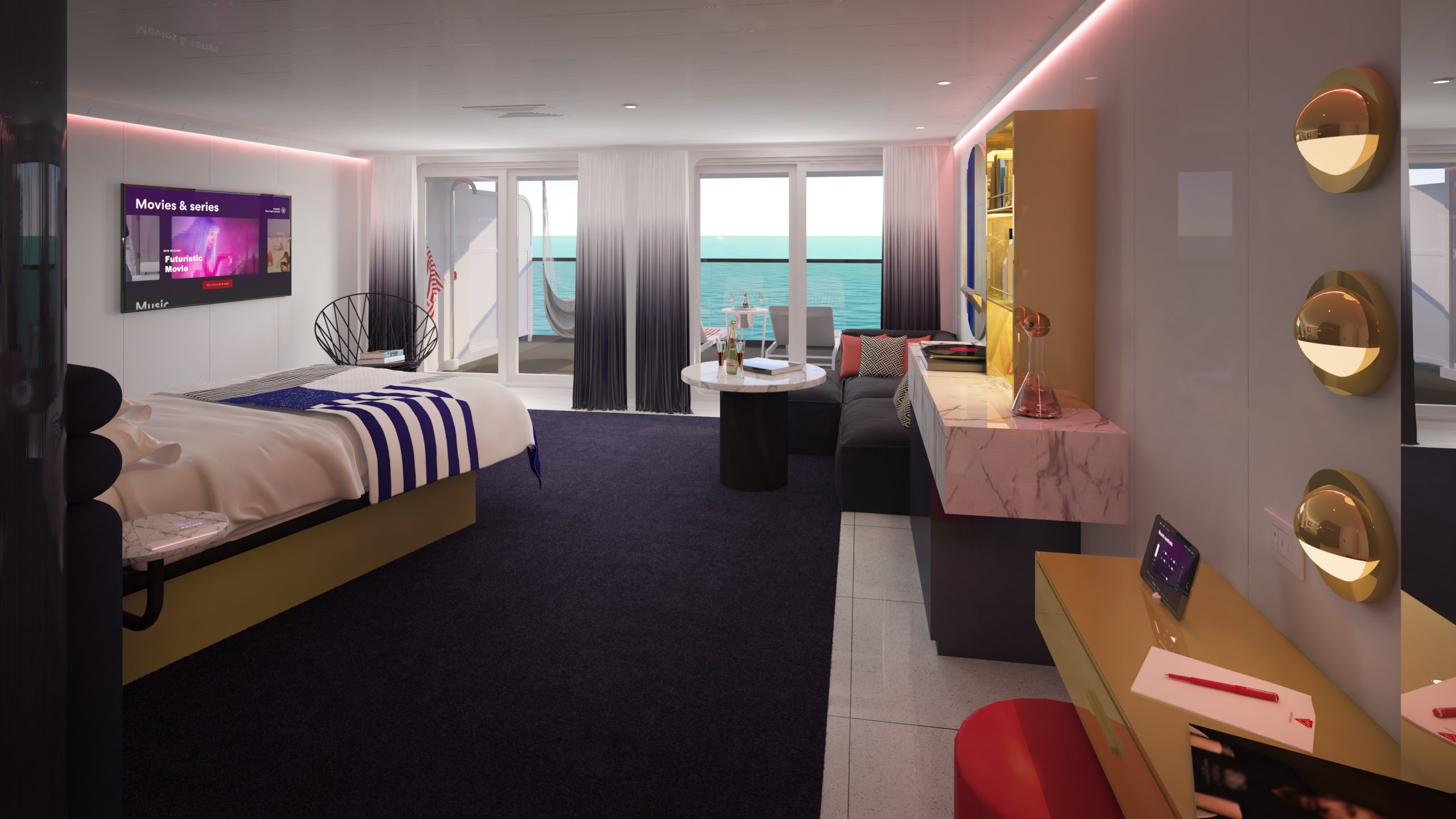 Virgin Voyages Scarlet Lady Gorgeous Suite