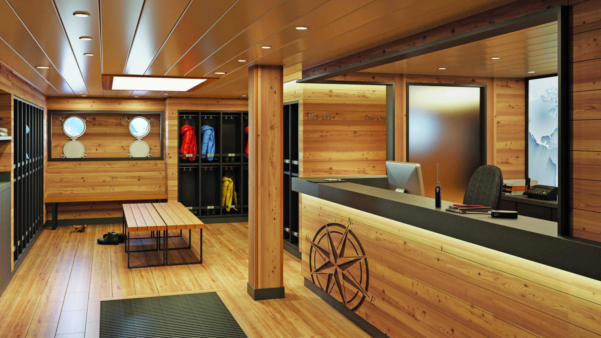 Lindblad Expeditions National Geographic Endurance cruise ship mud room