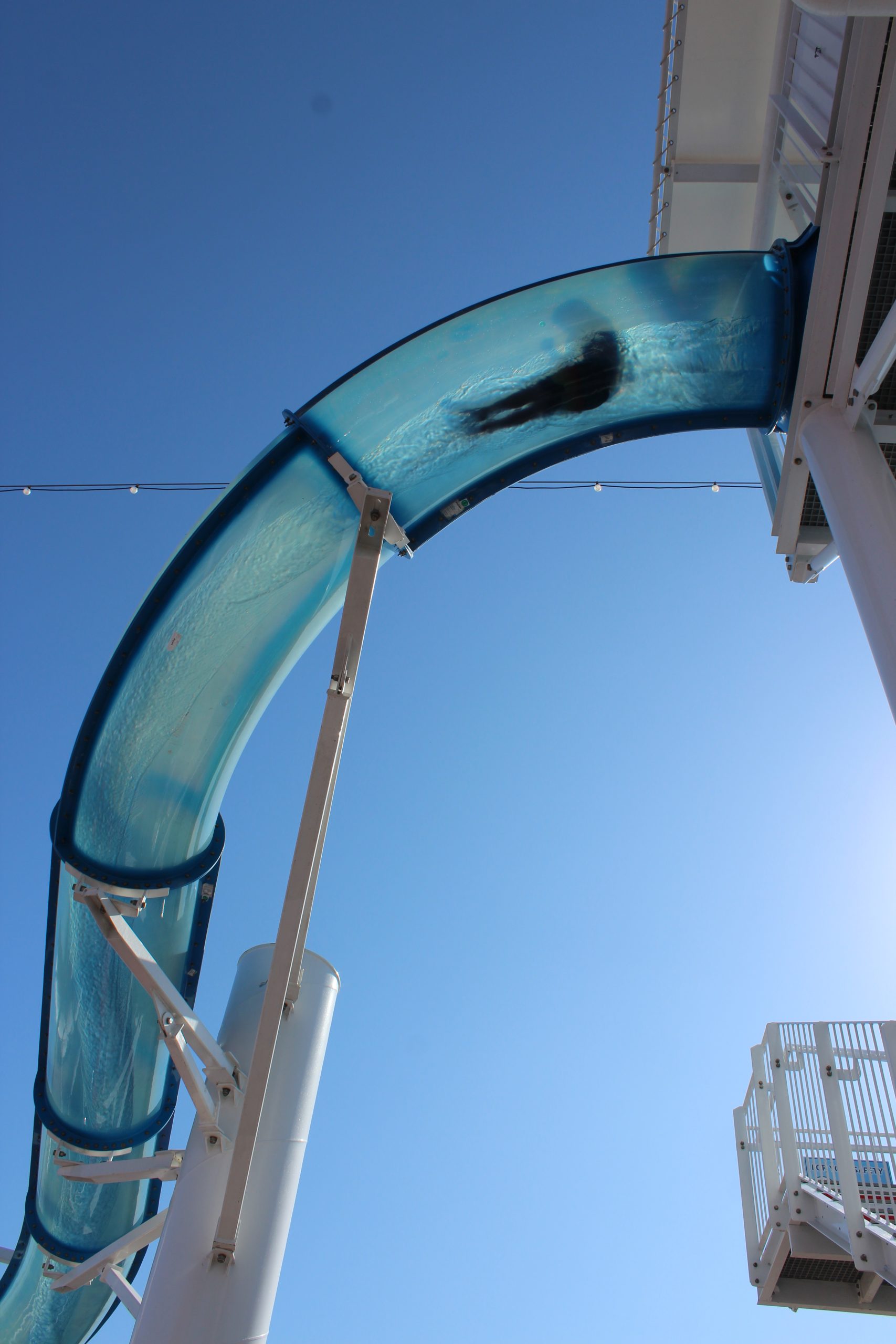 Carnival Cruises Panorama cruise ship waterside with person