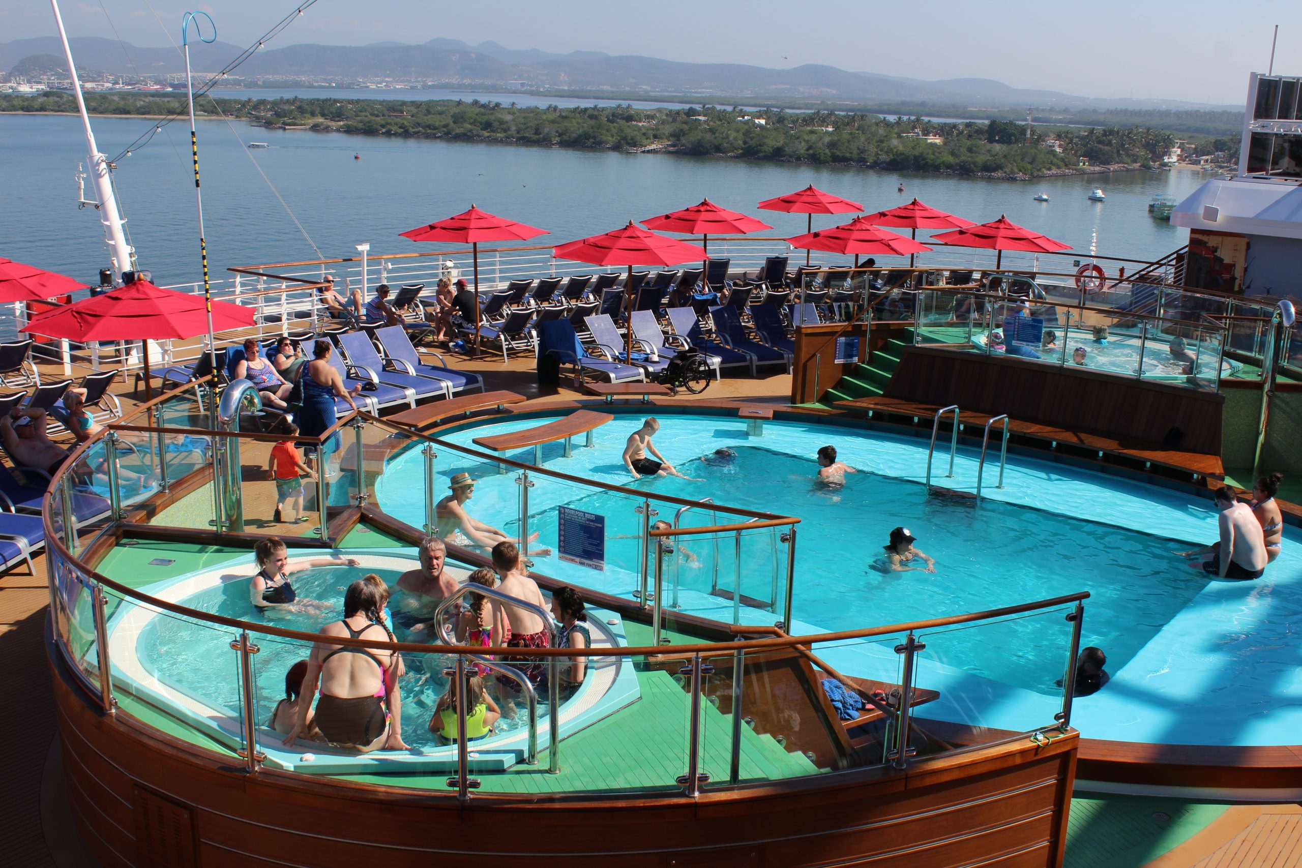 Carnival Cruises Panorama cruise ship aft pool