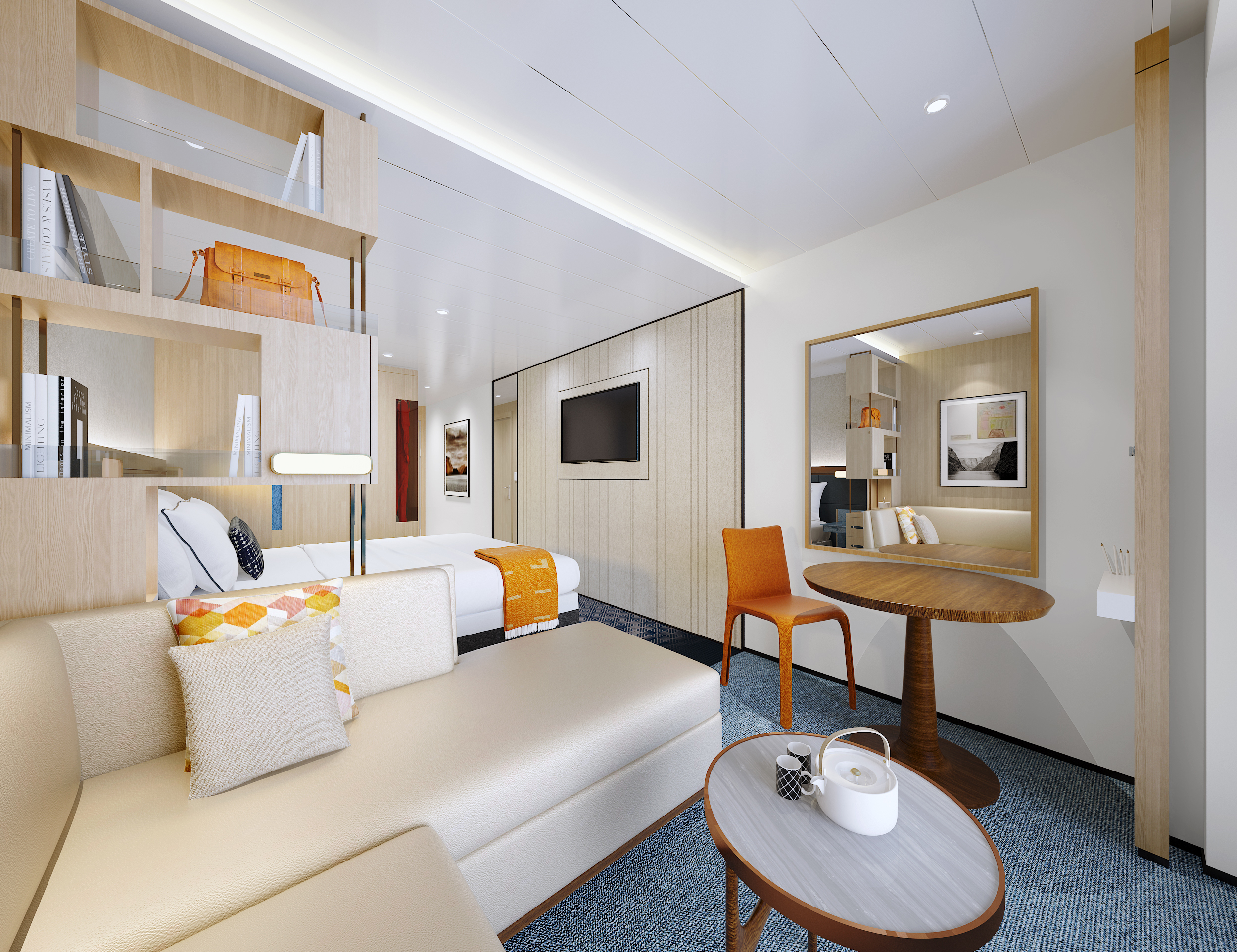 Viking Cruises Expeditions nordic balcony sofa