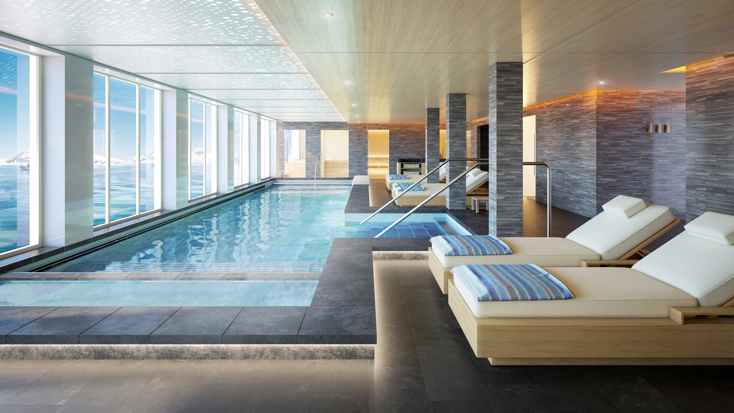 Viking Cruises Expedition Ship Nordic spa hydrotherapy pool