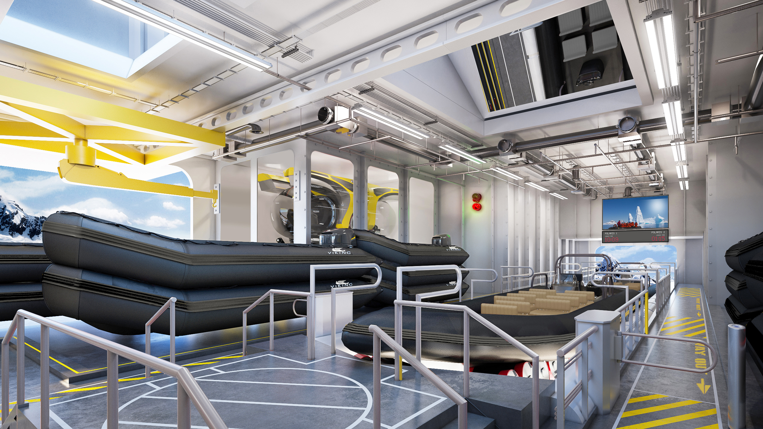 Viking Cruises Expedition Zodiac Hangar