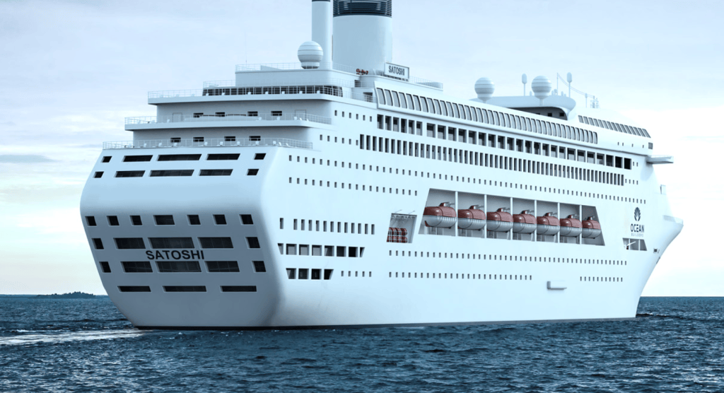 Ocean Builders Satoshi cruise ship exterior