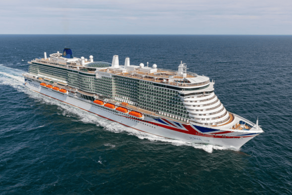 P&O Cruises Iona aerial exterior