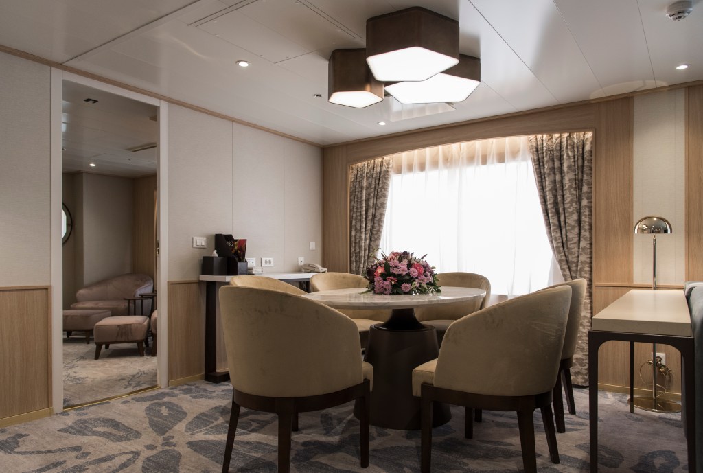 The new owner's suite aboard Windstar Star Breeze.