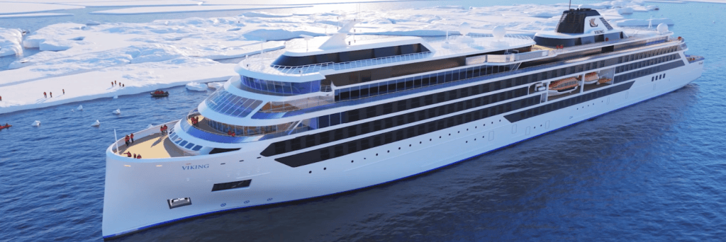 Viking Cruises Octantis cruise ship exterior rendering bow