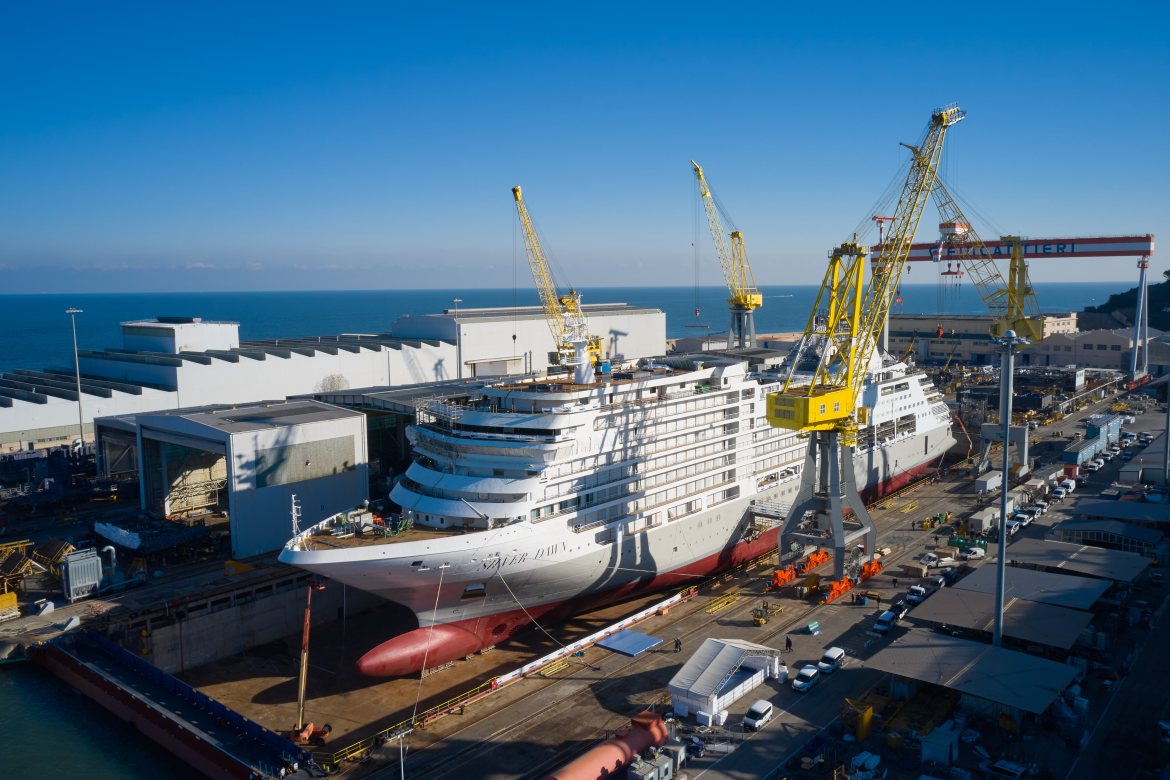 Silversea Cruises’ new ship Silver Dawn floats out