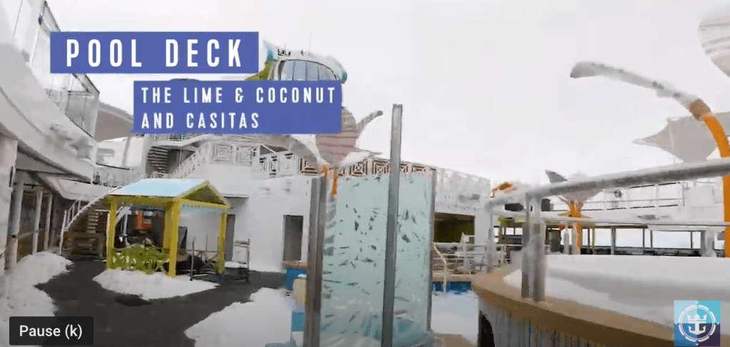 Royal Caribbean Odyssey of the Seas Pool Deck Lime Coconut Bar