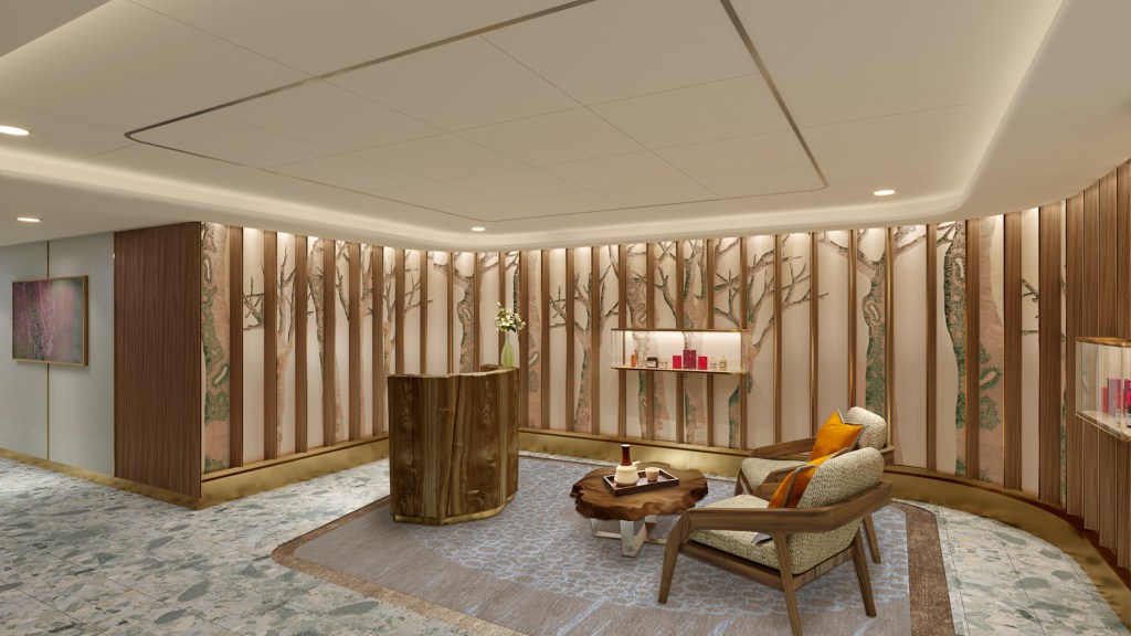 Seabourn expedition ships Spa Reception rendering