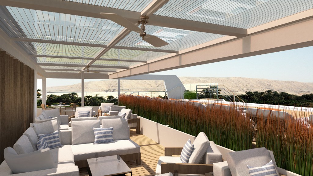 Viking River vessel Aton Pool deck for Nile river cruises