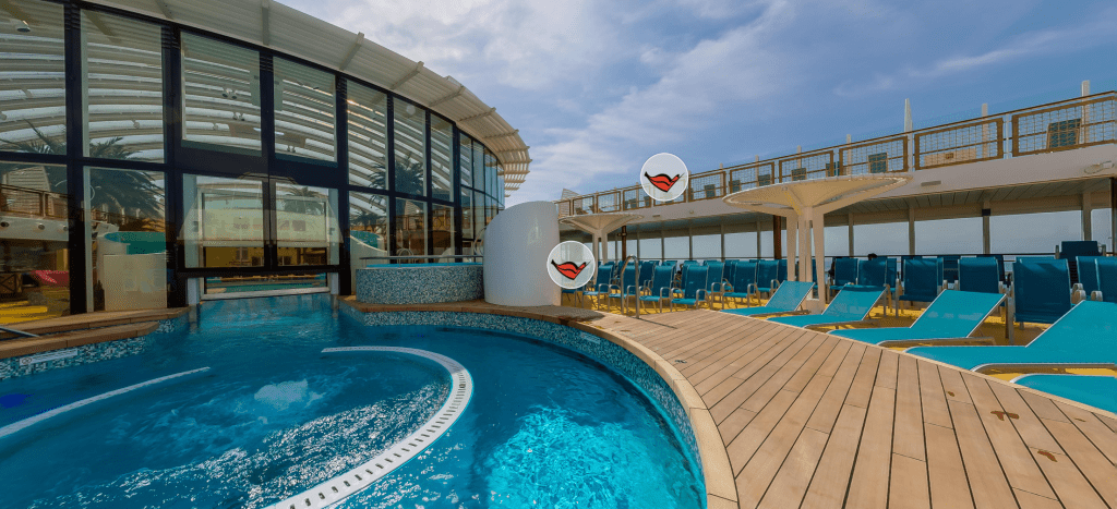 Aida Cruises Aida Perla pool deck view
