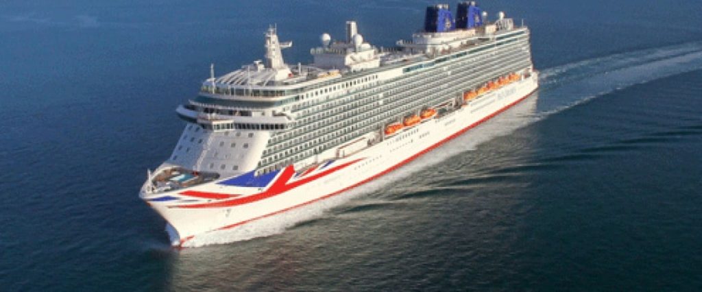 P&O Cruises Britannia aerial view