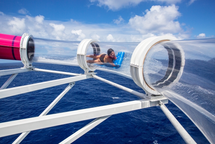Royal Caribbean Navigator of the Seas clear waterslide