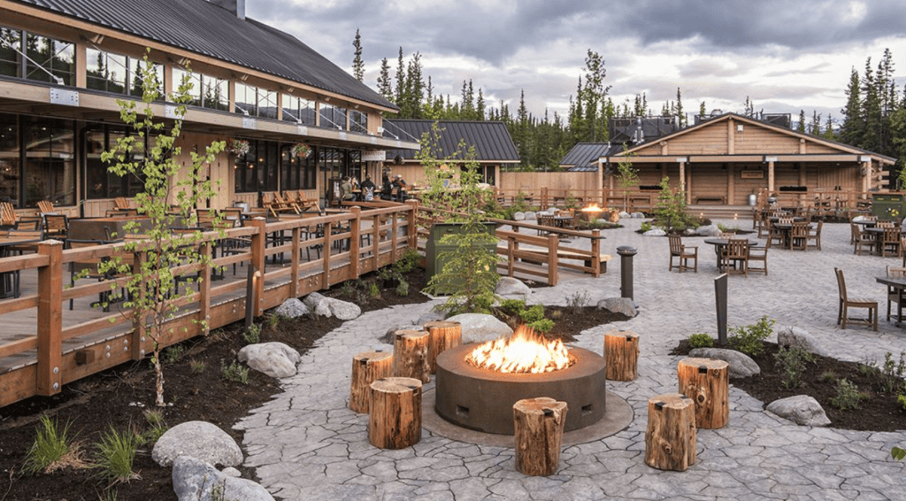 Westmark Denali hotel outdoor firepits