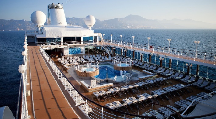 Azamara cruiess Pursuit top deck