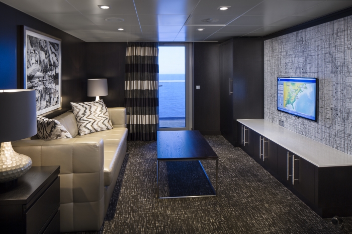 Royal Caribbean Anthem of the Seas royal loft suite living space