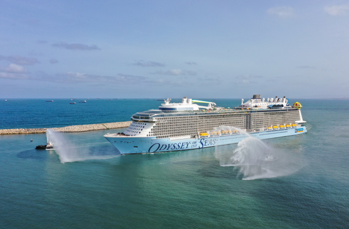 royal caribbean odyssey of the seas water salute