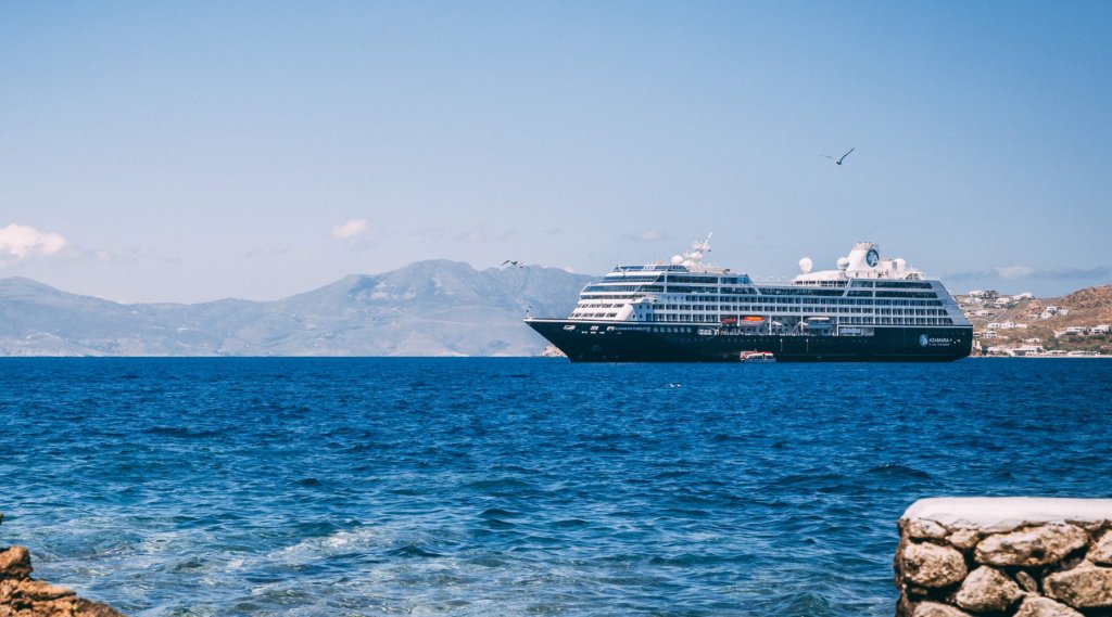 Azamara cruise ship cruising