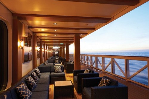 Norwegian Cruise Line Bliss waterfront lounge