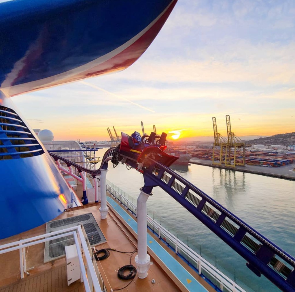 Carnival Mardi Gras Bolt rollercoaster by Maurer