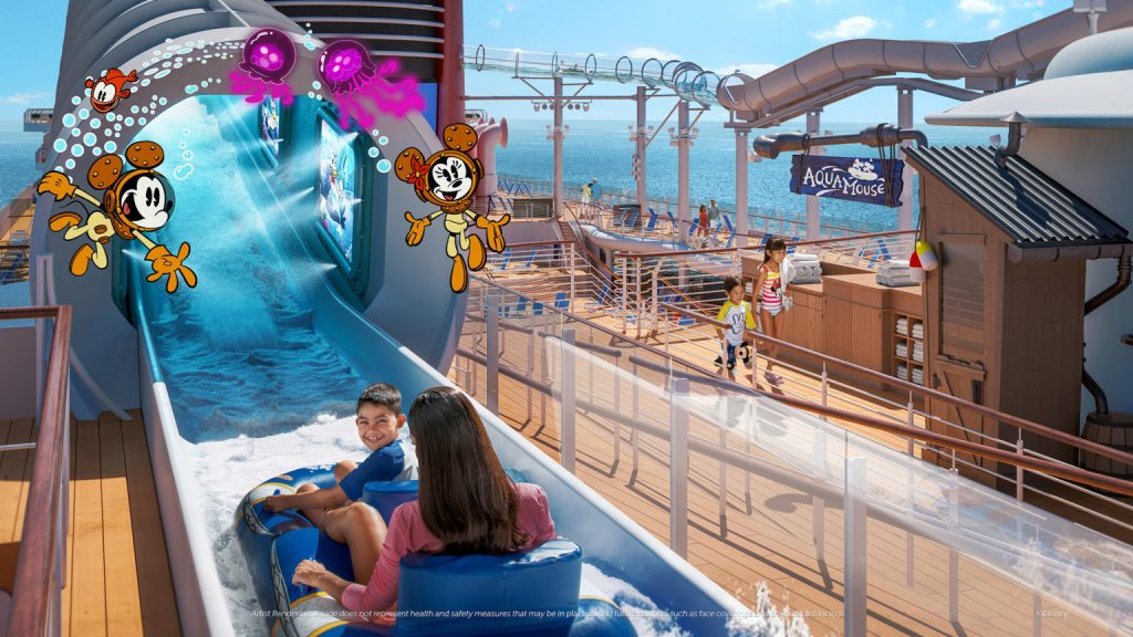 Disney Cruise Line Wish cruise ship Aquamouse waterslide