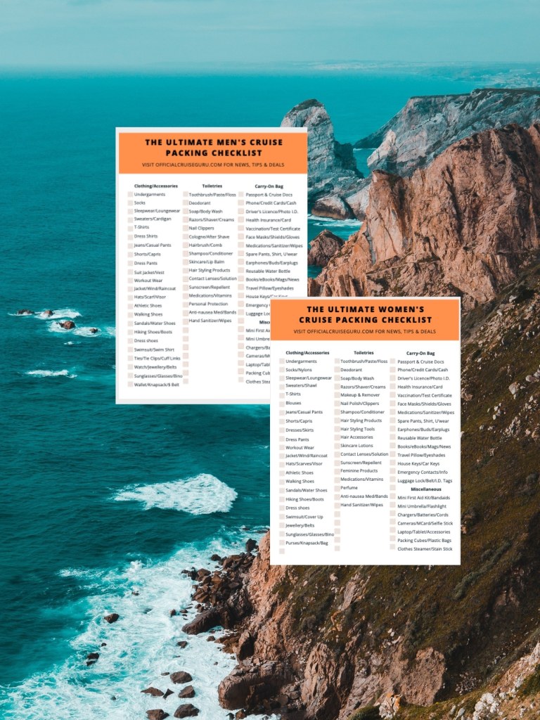 Cruise Packing Checklists for Men and Women
