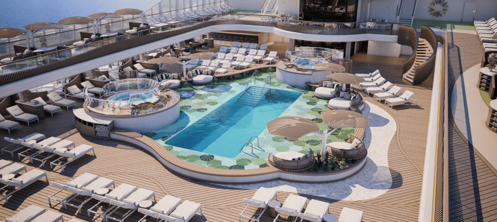 Oceania Cruises Vista cruise ship pool deck