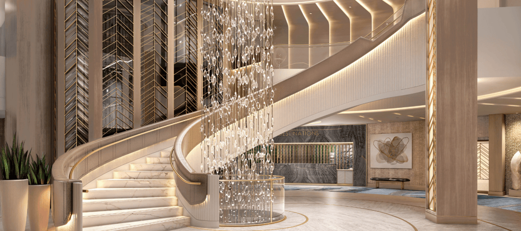 Oceania Cruises new Vista cruise ship atrium