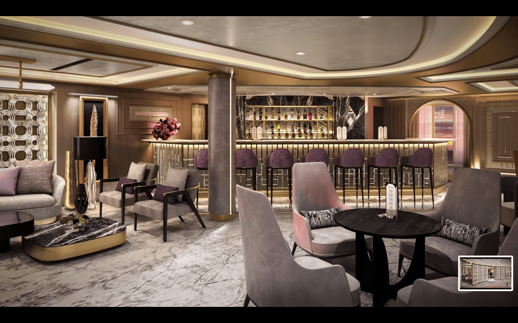 Oceania Cruises Vista cruise ship bar lounge area