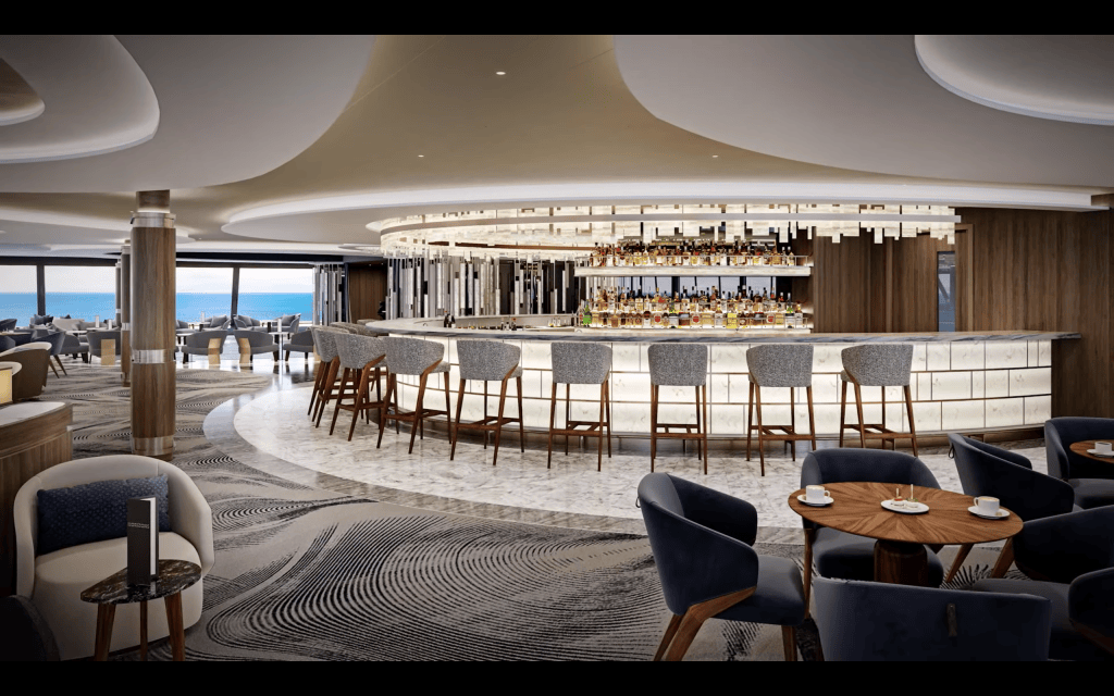 Oceania Cruises Vista cruise ship circular bar