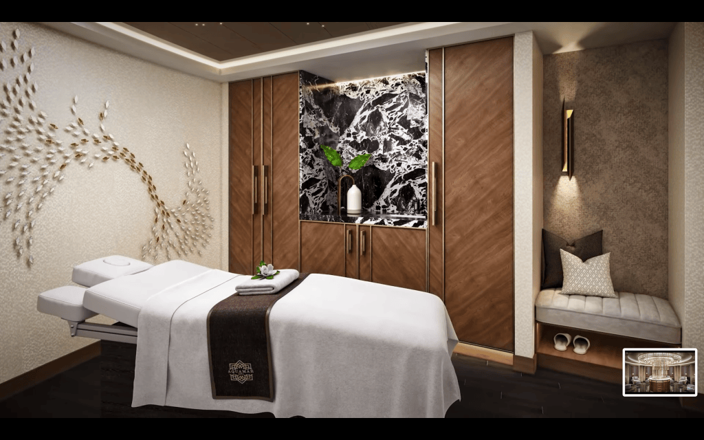 Oceania Cruises Vista cruise ship spa bed