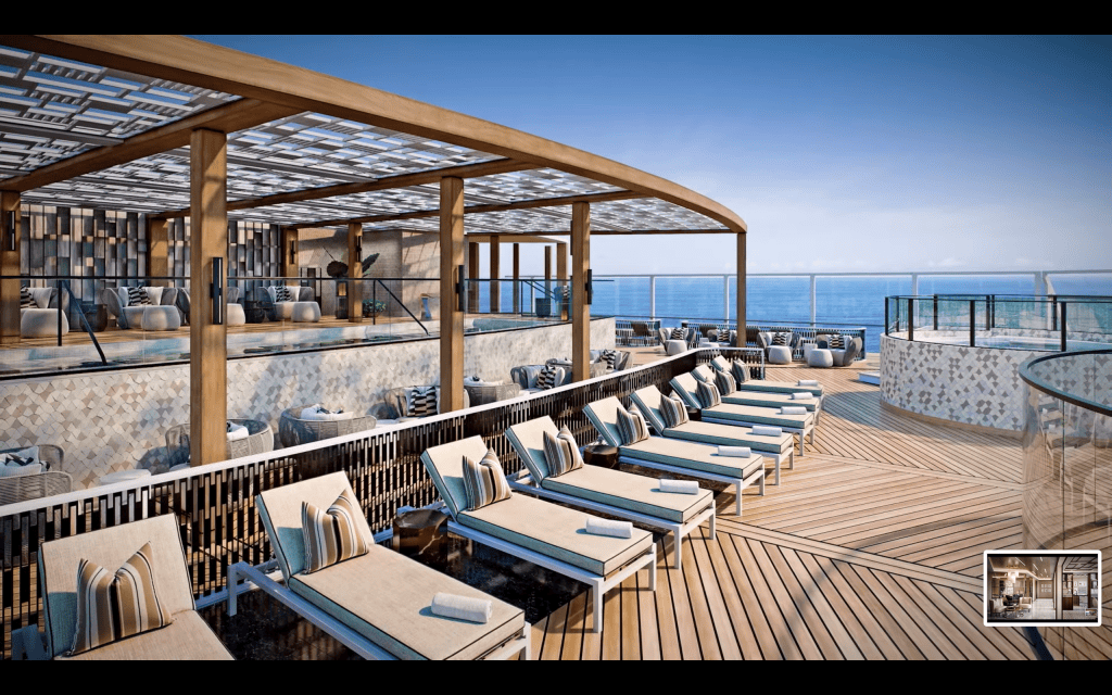 Oceania Cruises Vista cruise ship pool circular couches