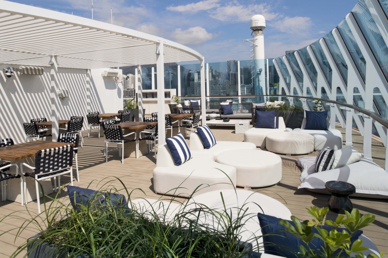Celebrity Cruises retreat sundeck with plants